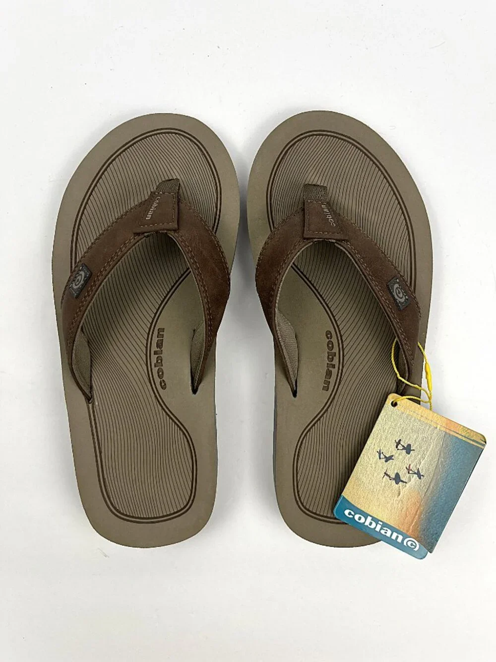 Cobian Seaway Flip Flops Sandals Brown Size 10 NEW